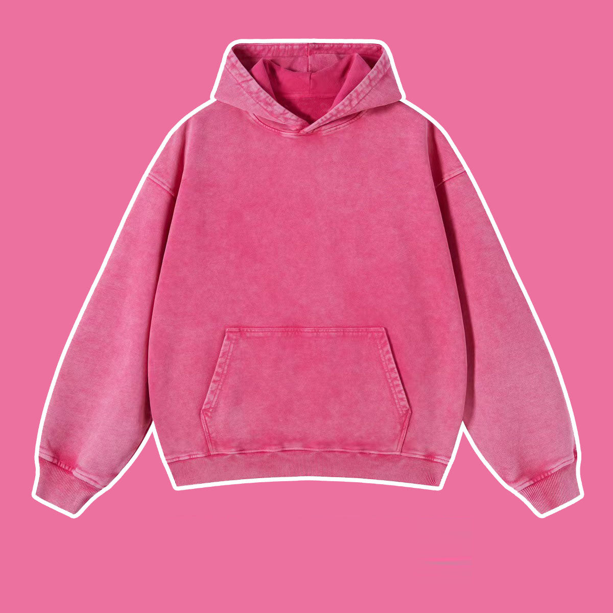 Plain washed patter hoodie