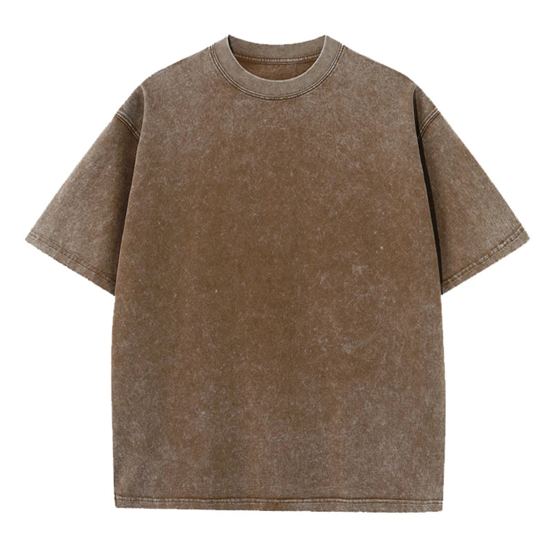 Plain T-shirt with a washed motif