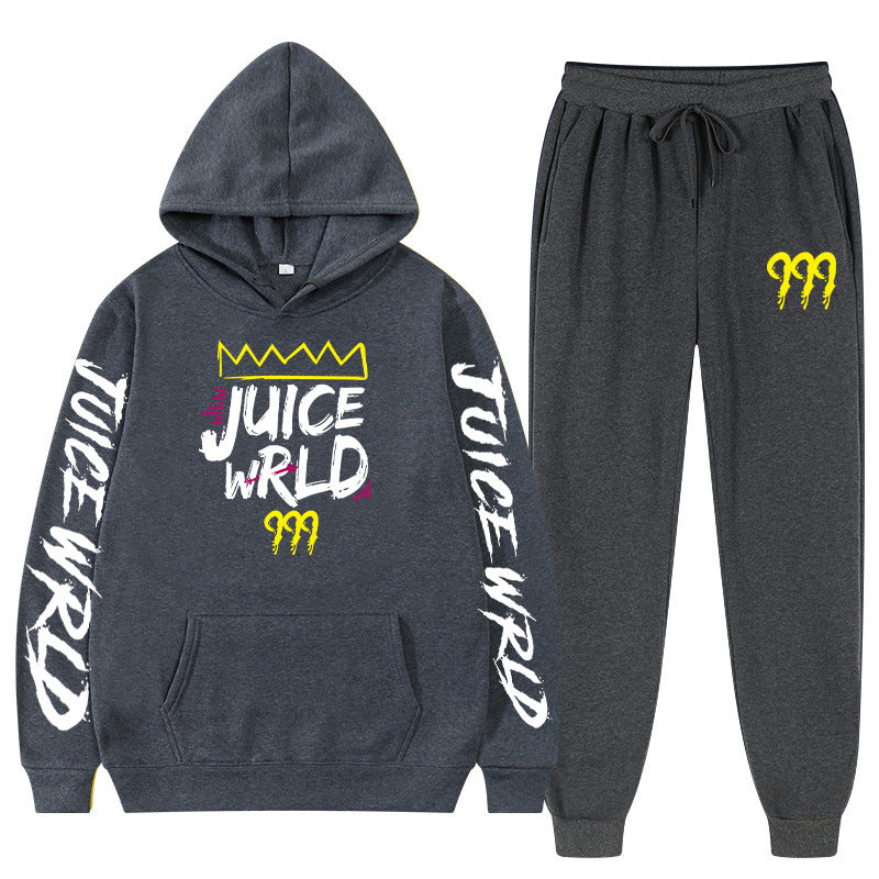 Hoodie and pants with Juice Wrld print set