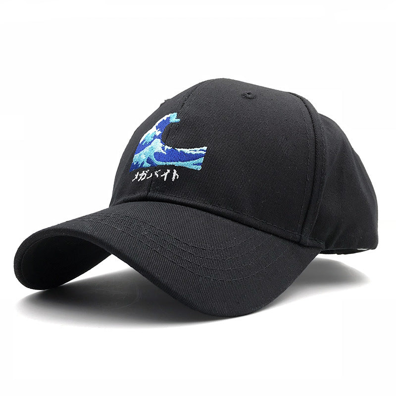 Baseball cap with a wave motif