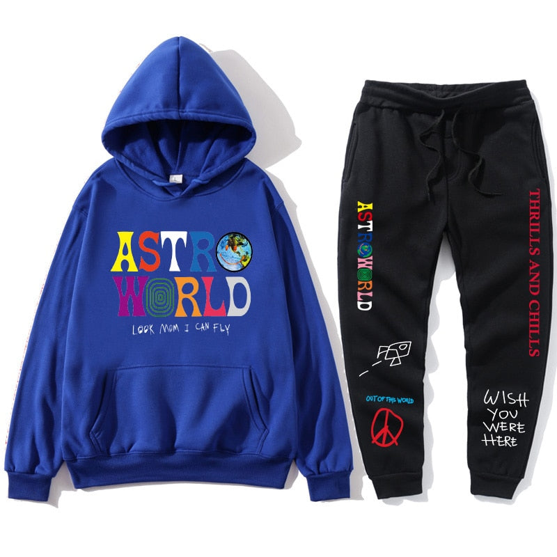 Set of hoodie and sweatsuit with the Astro World album motif