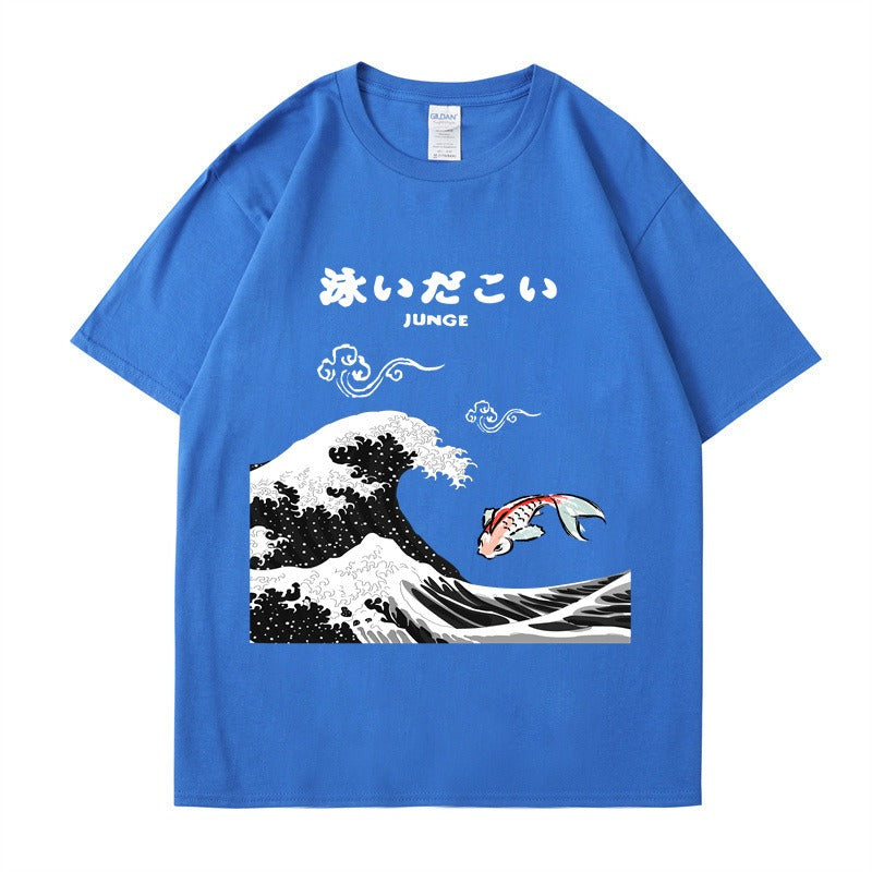 T-shirt with a Japanese style print