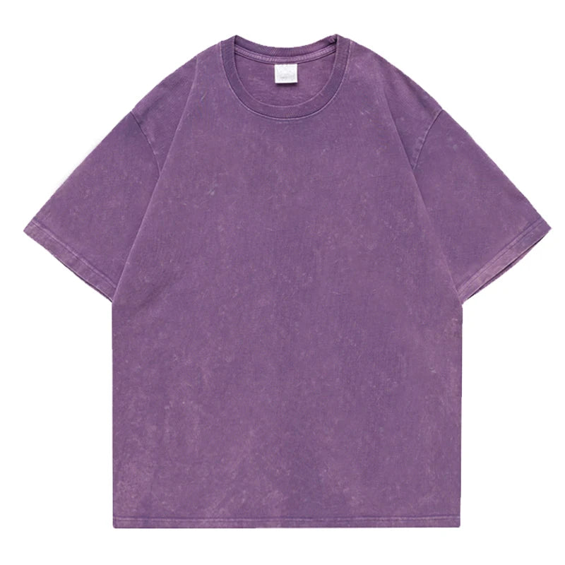 Plain T-shirt with a washed motif