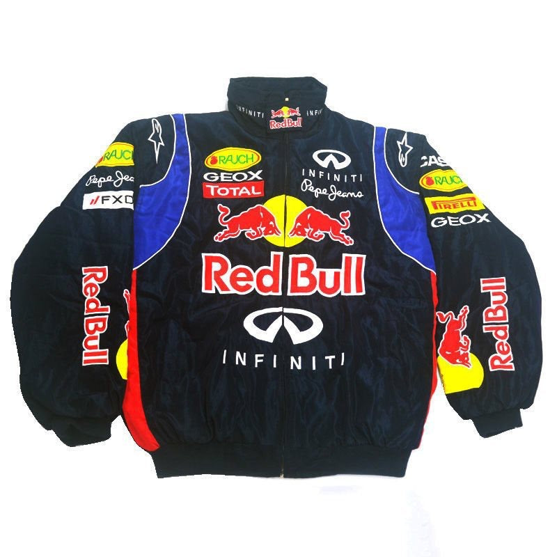 Formula 1 racing jumpsuit jacket with diferent brands