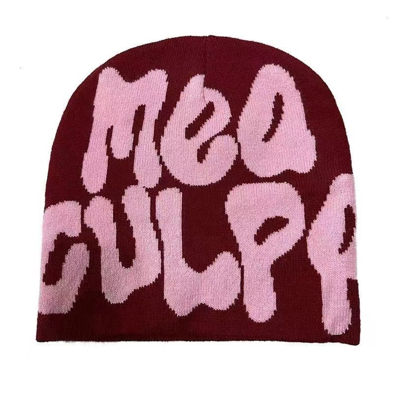 Beanie hat with print