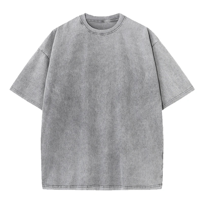 Plain T-shirt with a washed motif