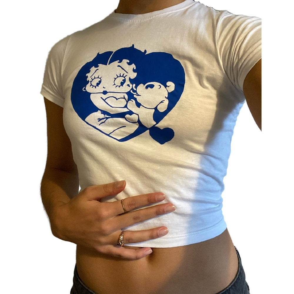 Crop top with a Betty Boop print