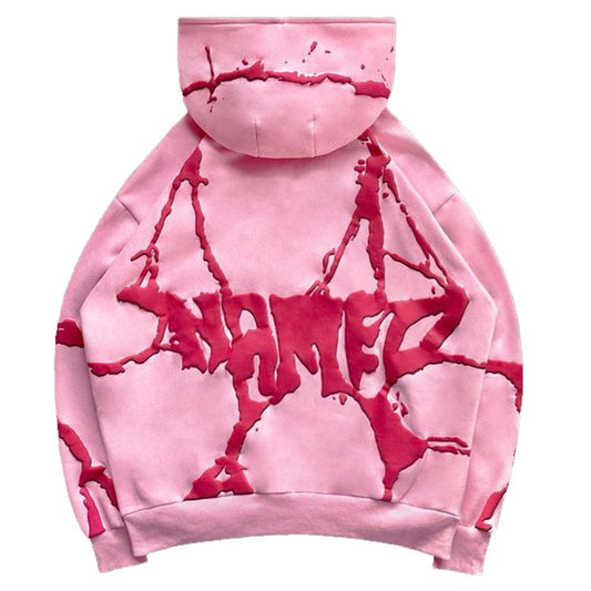 Plush foam printed hoodie set