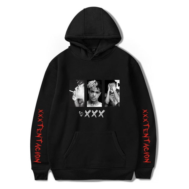 Hoodie with XXXTentacion print pattern