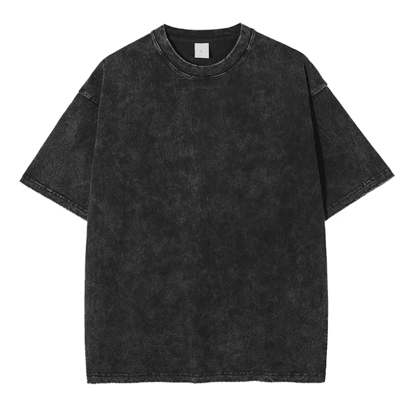 Plain T-shirt with a washed motif