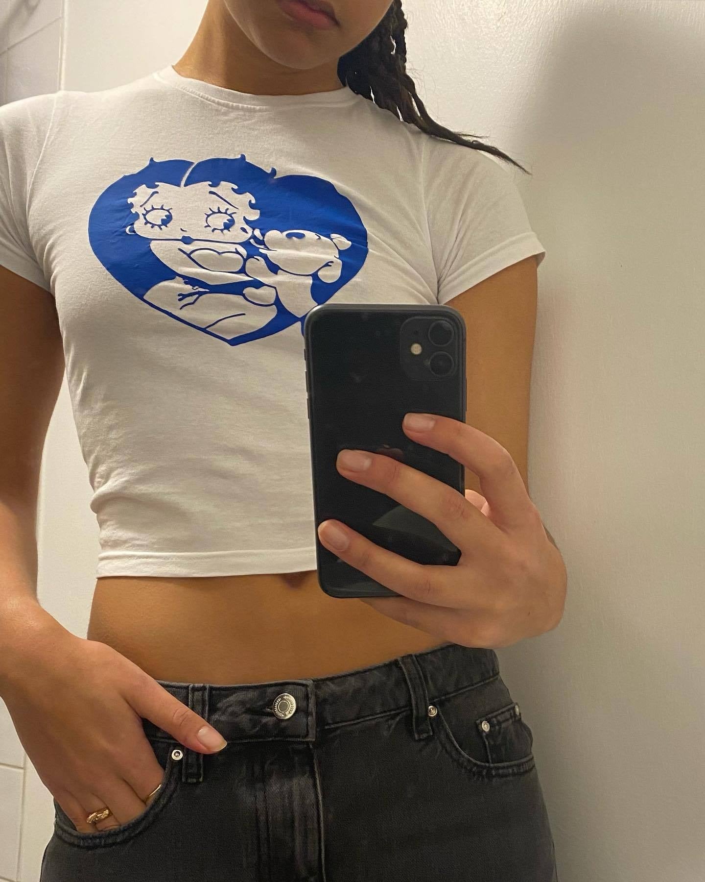 Crop top with a Betty Boop print