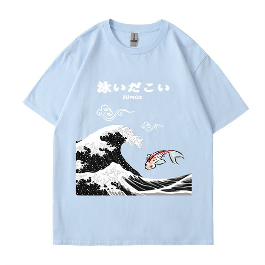 T-shirt with a Japanese style print