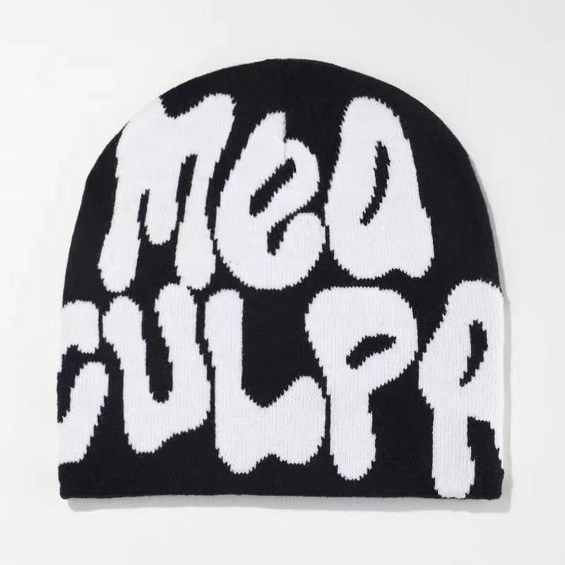 Beanie hat with print