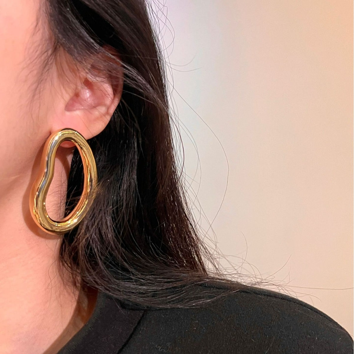 Oval smoth earrings