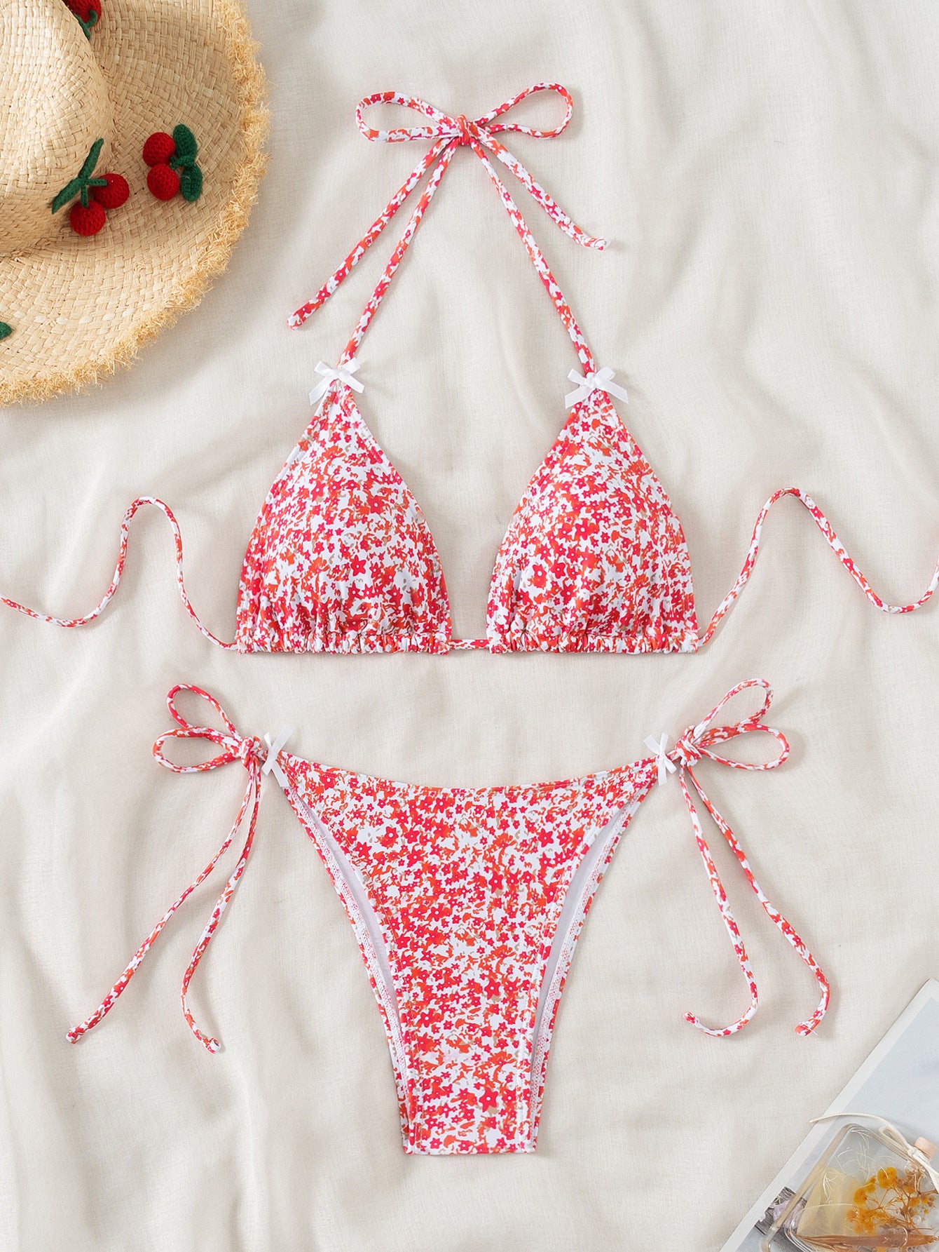 Two-piece bikini style swimsuit