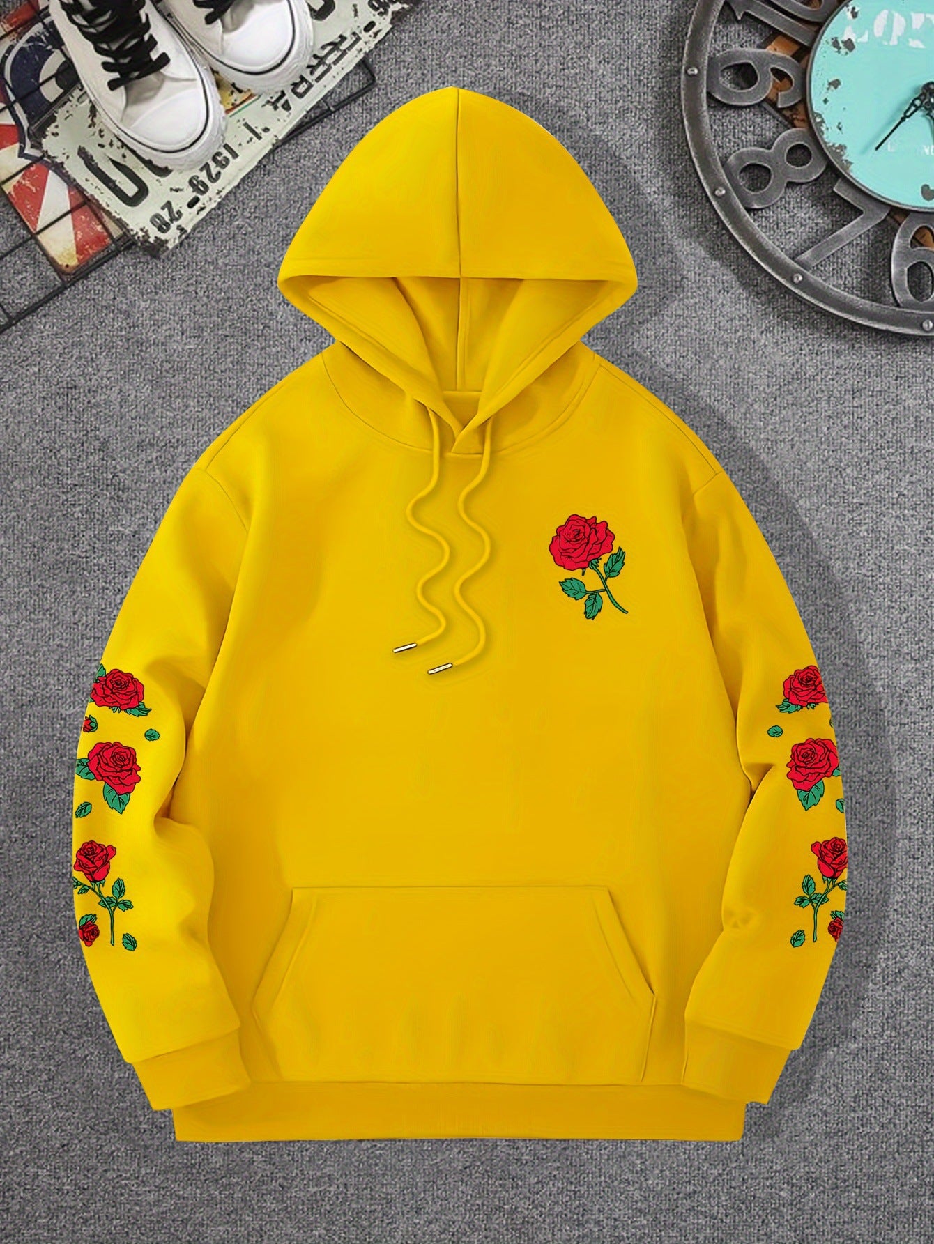 Hoodie with a roses theme