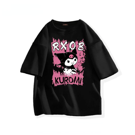 T-shirt with Kuromi pattern