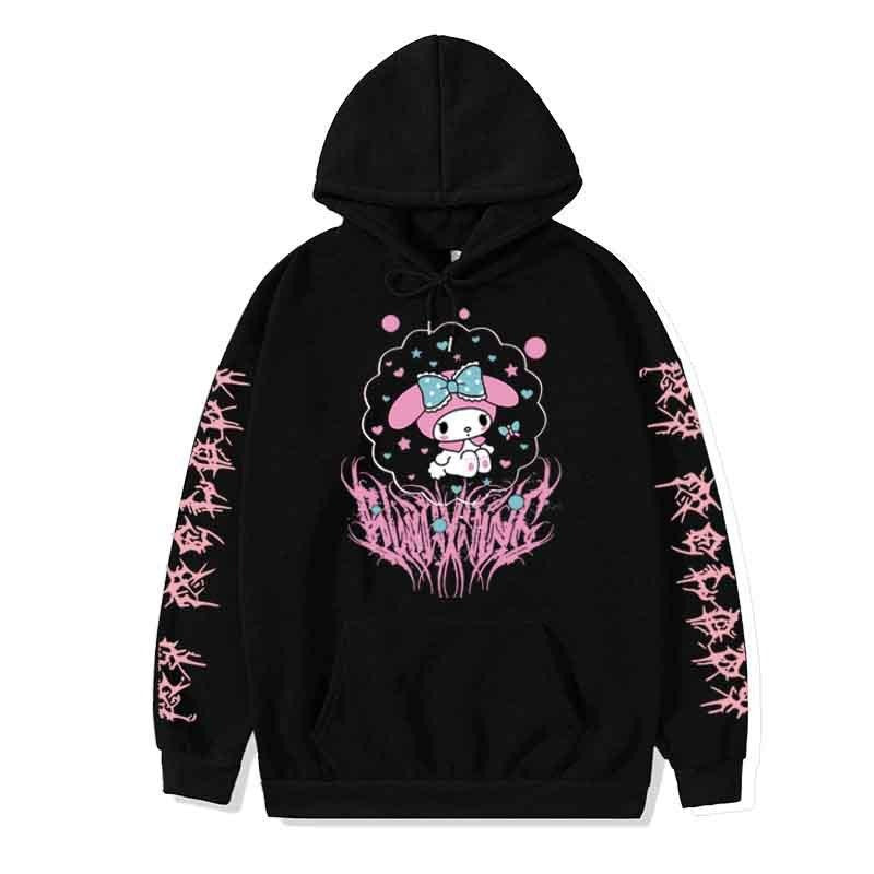 Hoodie with Kuromi pattern