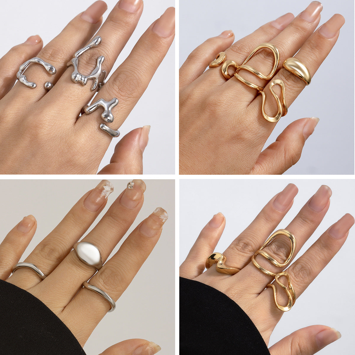 Set of drop-shaped and regular arch rings