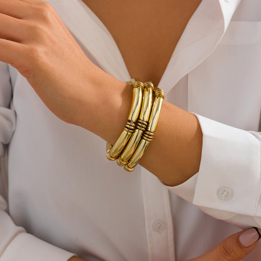 Bent tube bracelet set