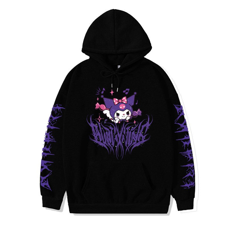 Hoodie with Kuromi pattern