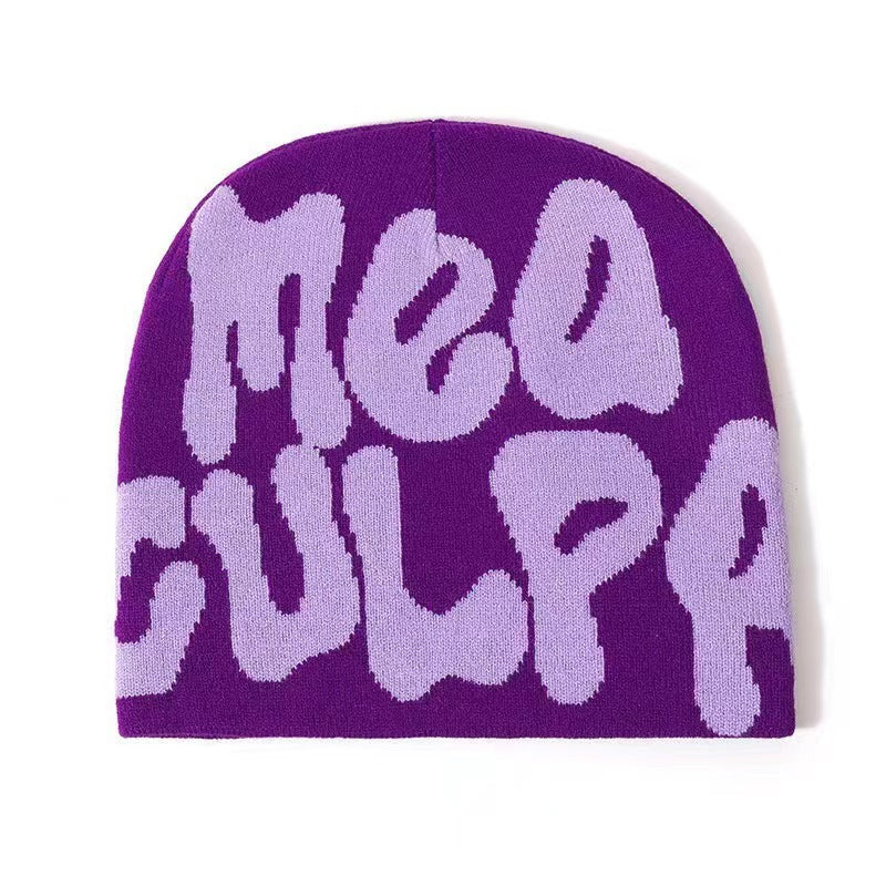 Beanie hat with print