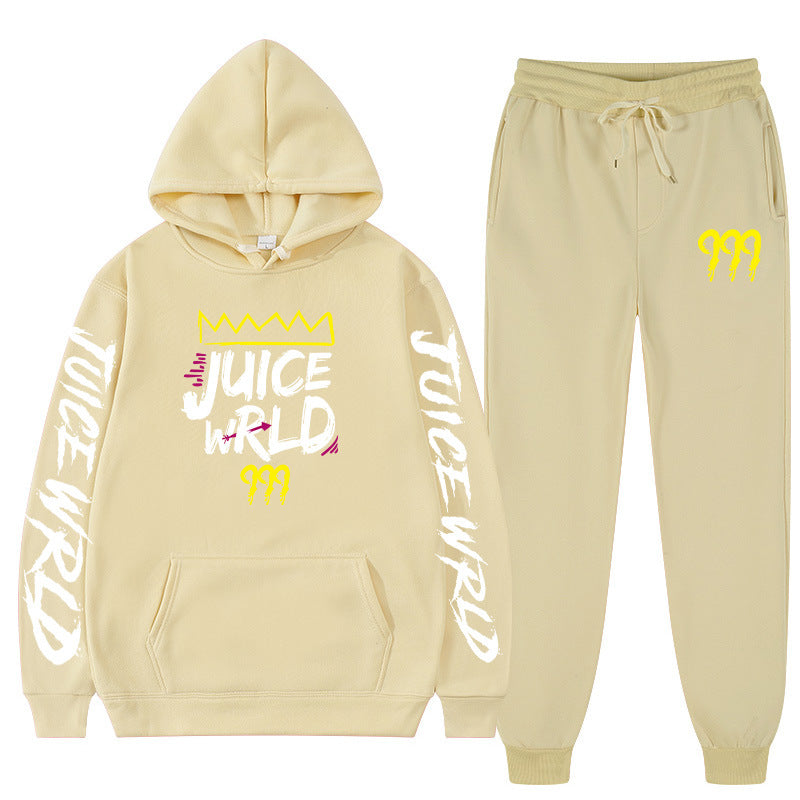 Hoodie and pants with Juice Wrld print set