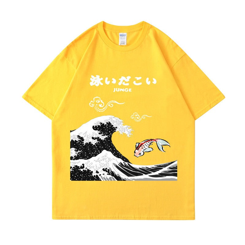 T-shirt with a Japanese style print