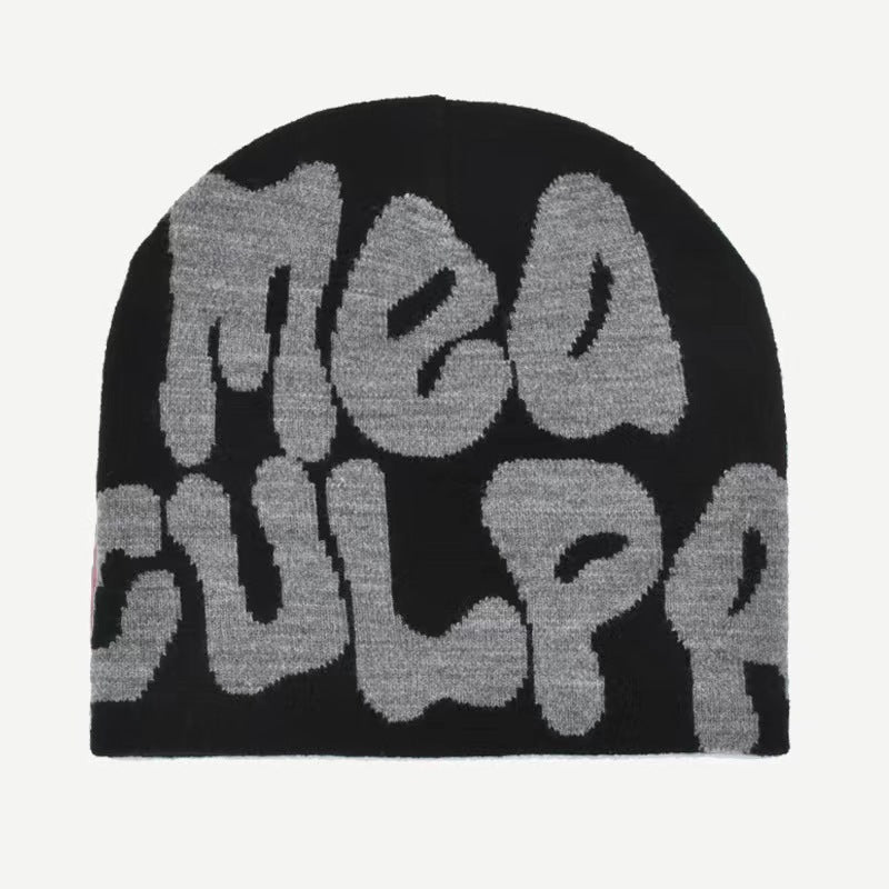 Beanie hat with print