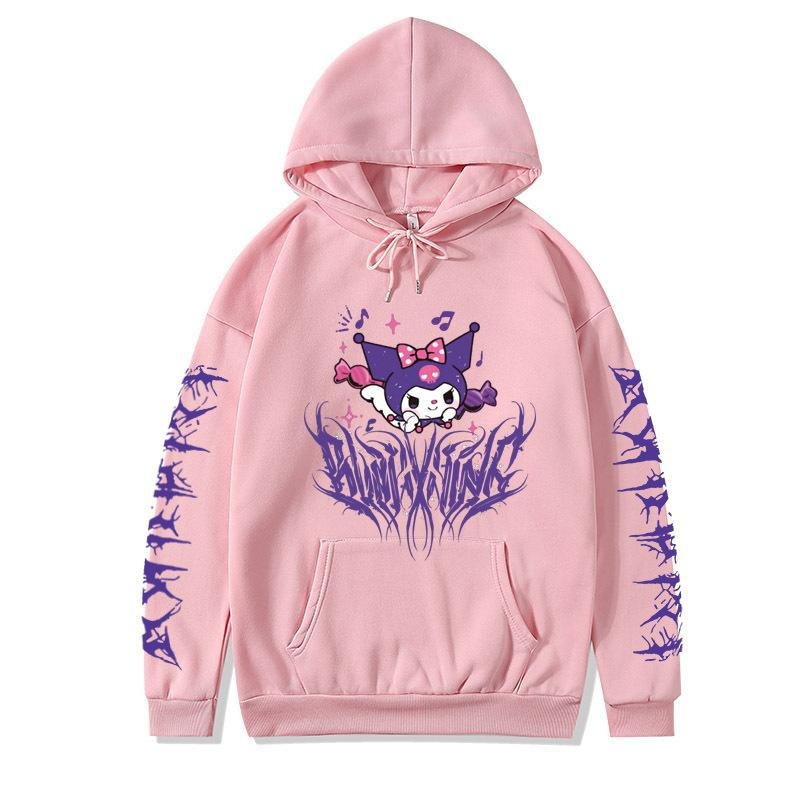 Hoodie with Kuromi pattern