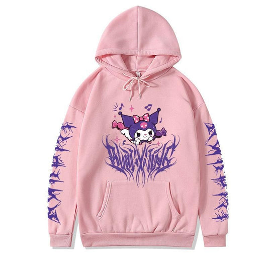 Damska bluza z kapturem modna marka Sanrio Kuromi Melody słodka kreskówkowa dziewczyna transgraniczna bluza z kapturem bluza z kapturem damska