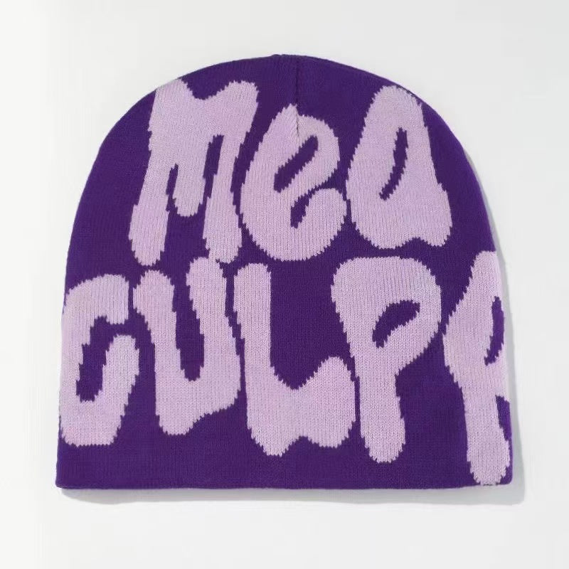 Beanie hat with print