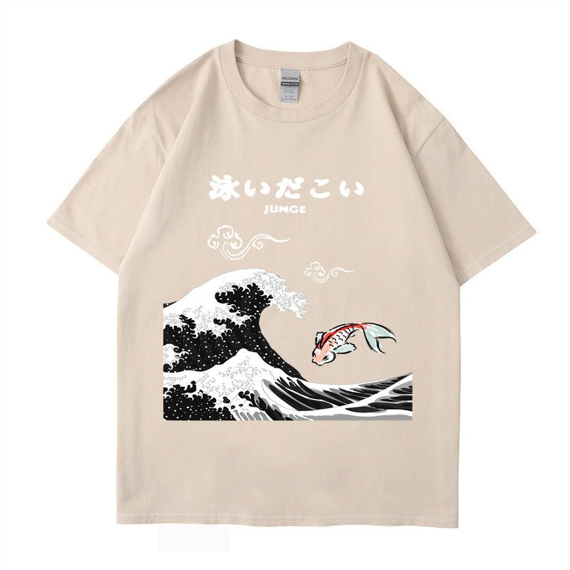 T-shirt with a Japanese style print