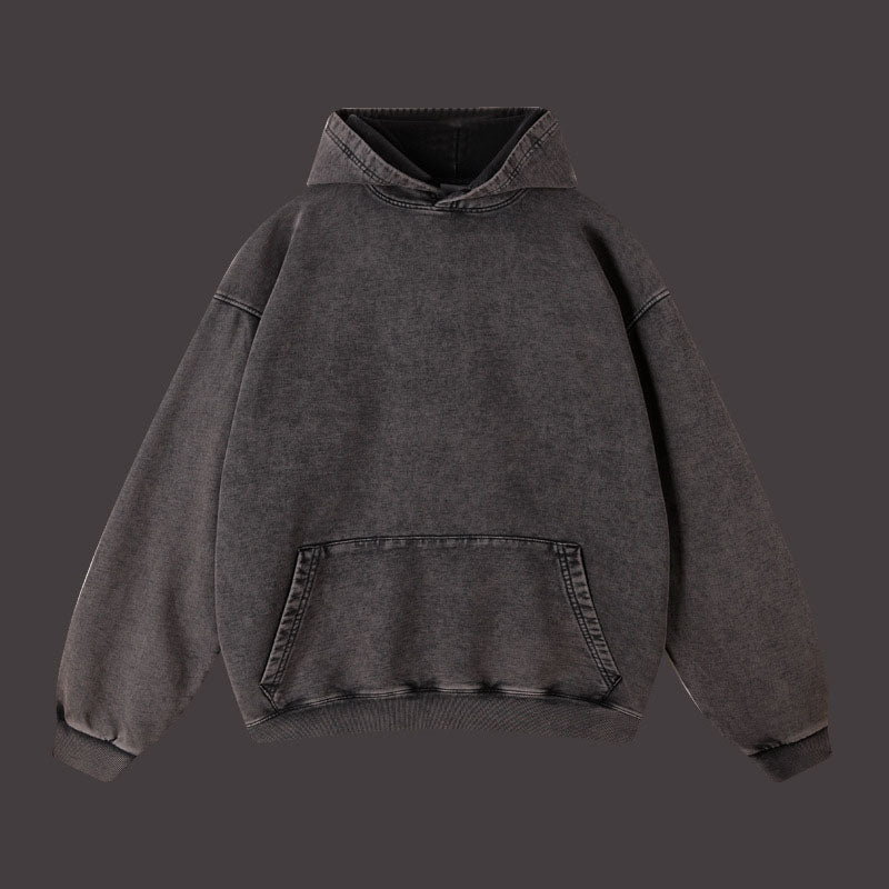 Plain washed patter hoodie