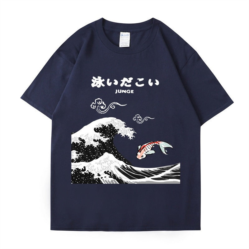 T-shirt with a Japanese style print