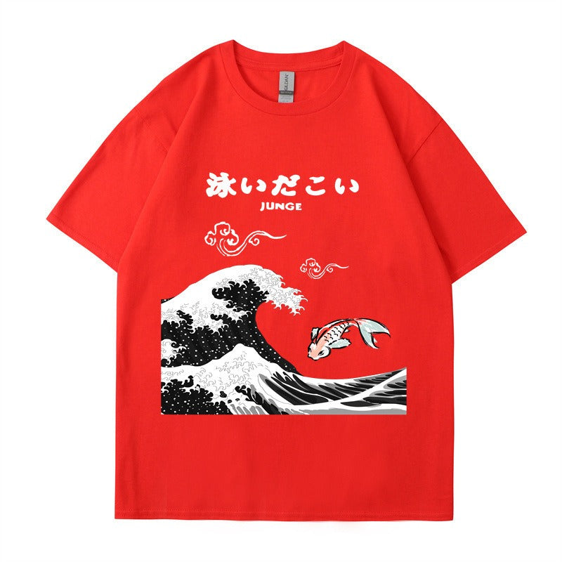 T-shirt with a Japanese style print