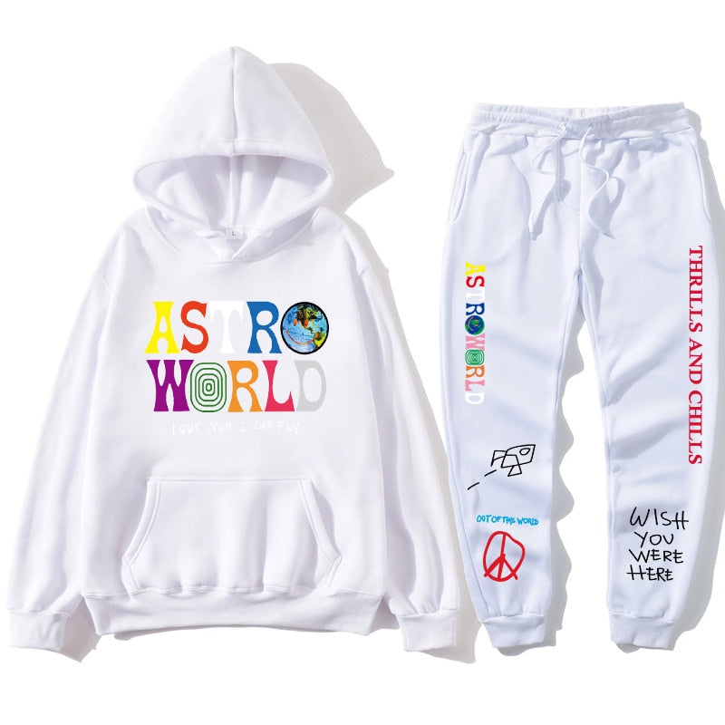 Set of hoodie and sweatsuit with the Astro World album motif