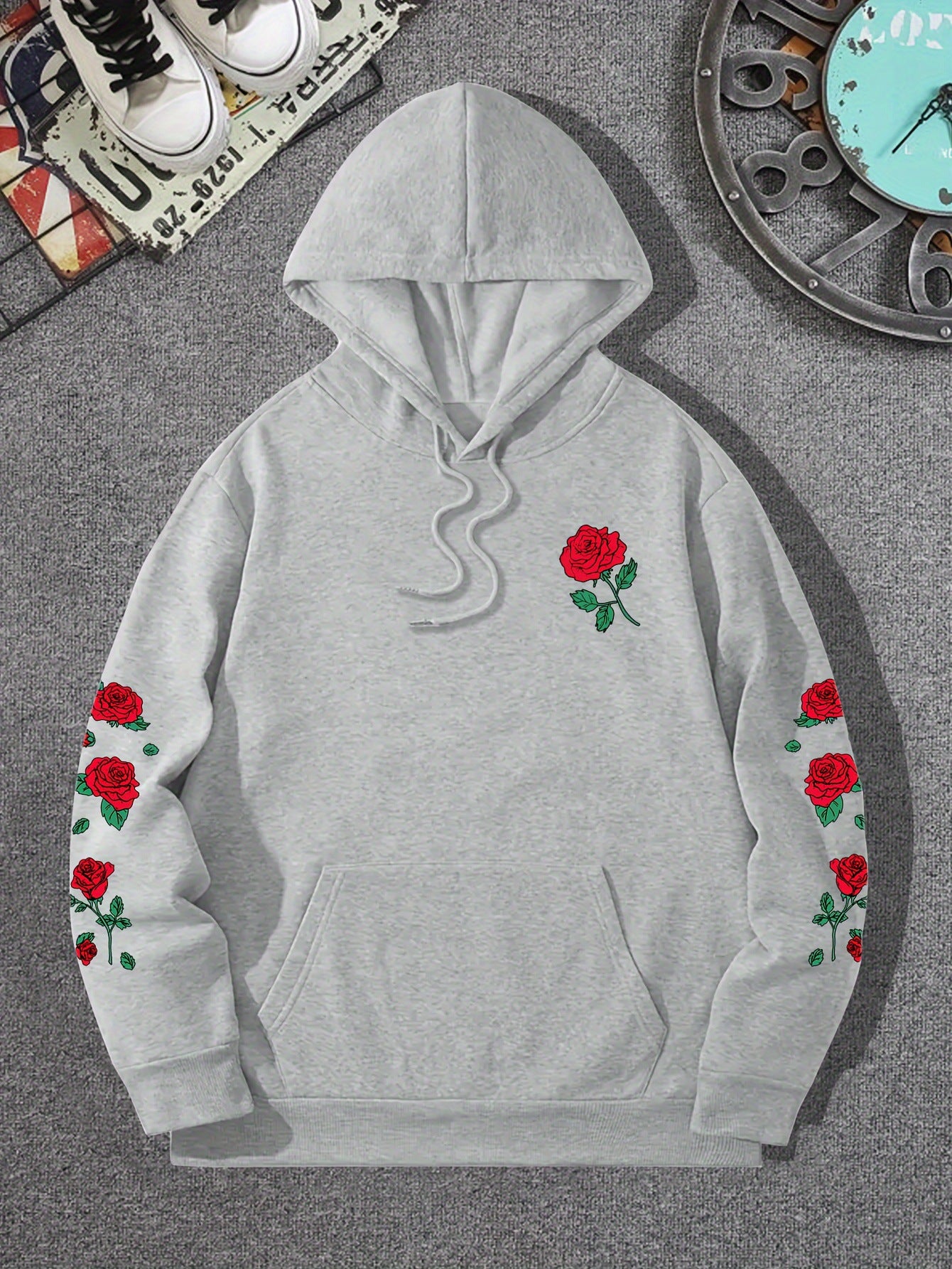 Hoodie with a roses theme